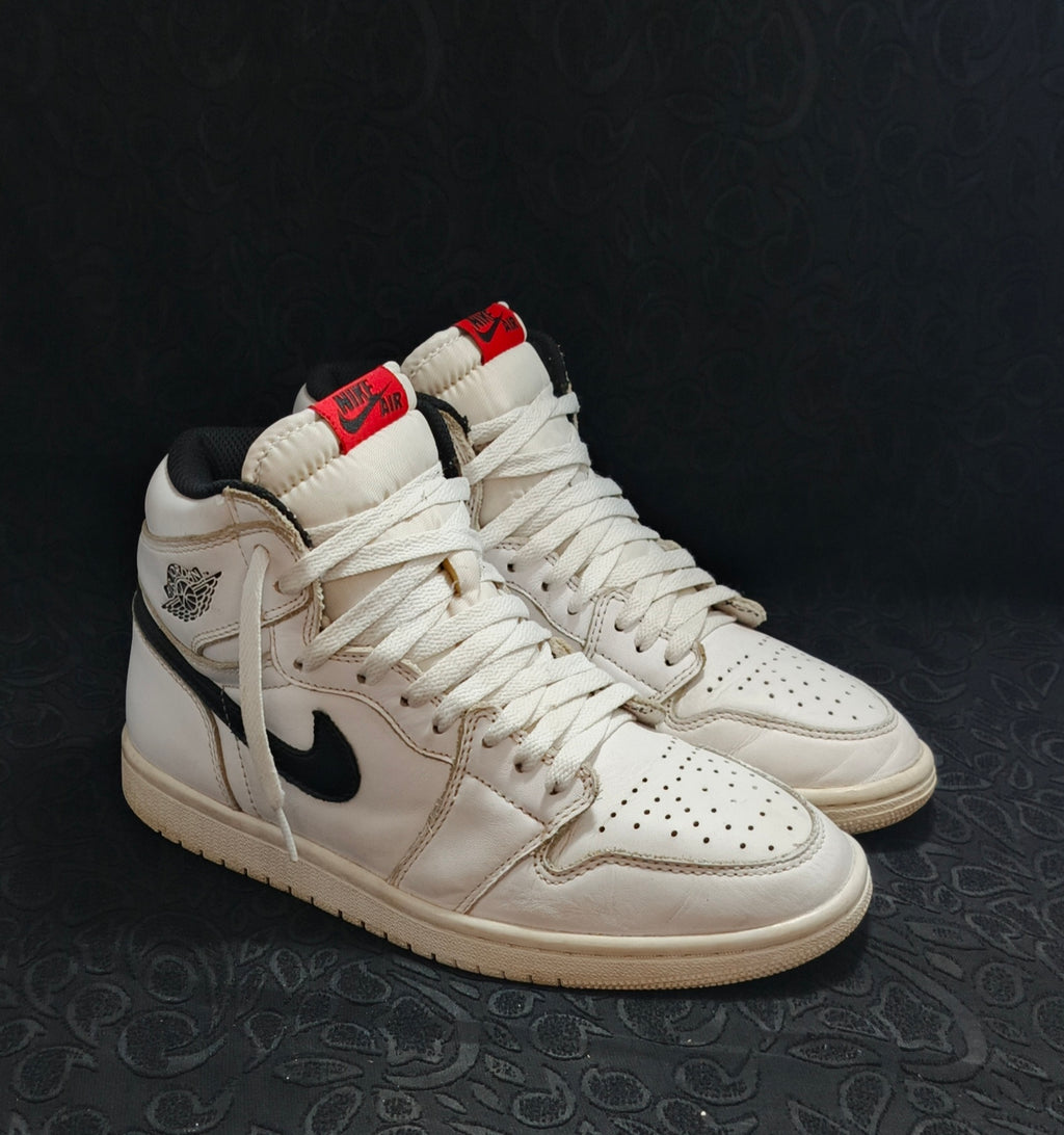Air Jordan 1 Mid "White/Black/Gym Red