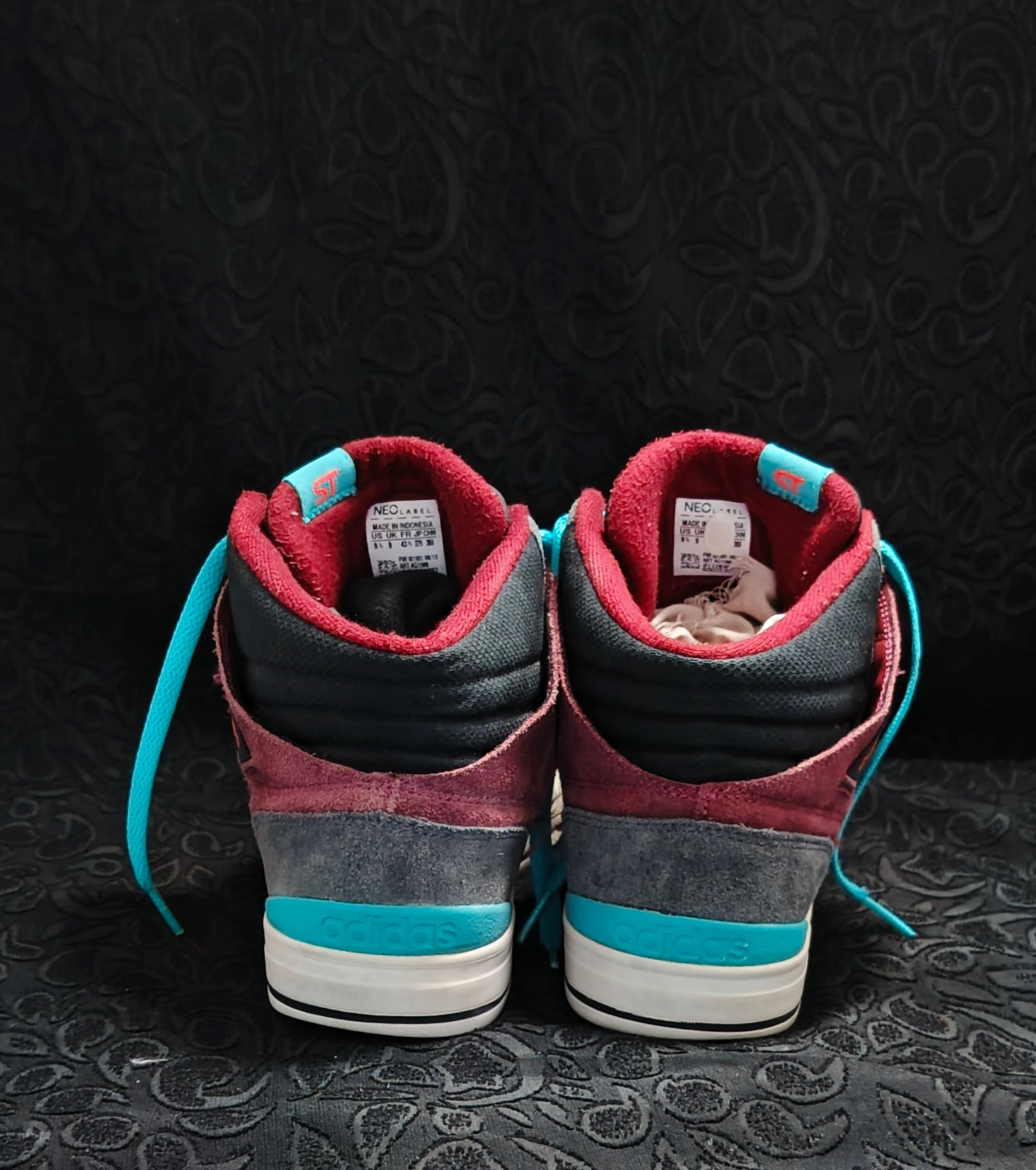 Adidas Neo Label High-Top “Black/Red/Teal”