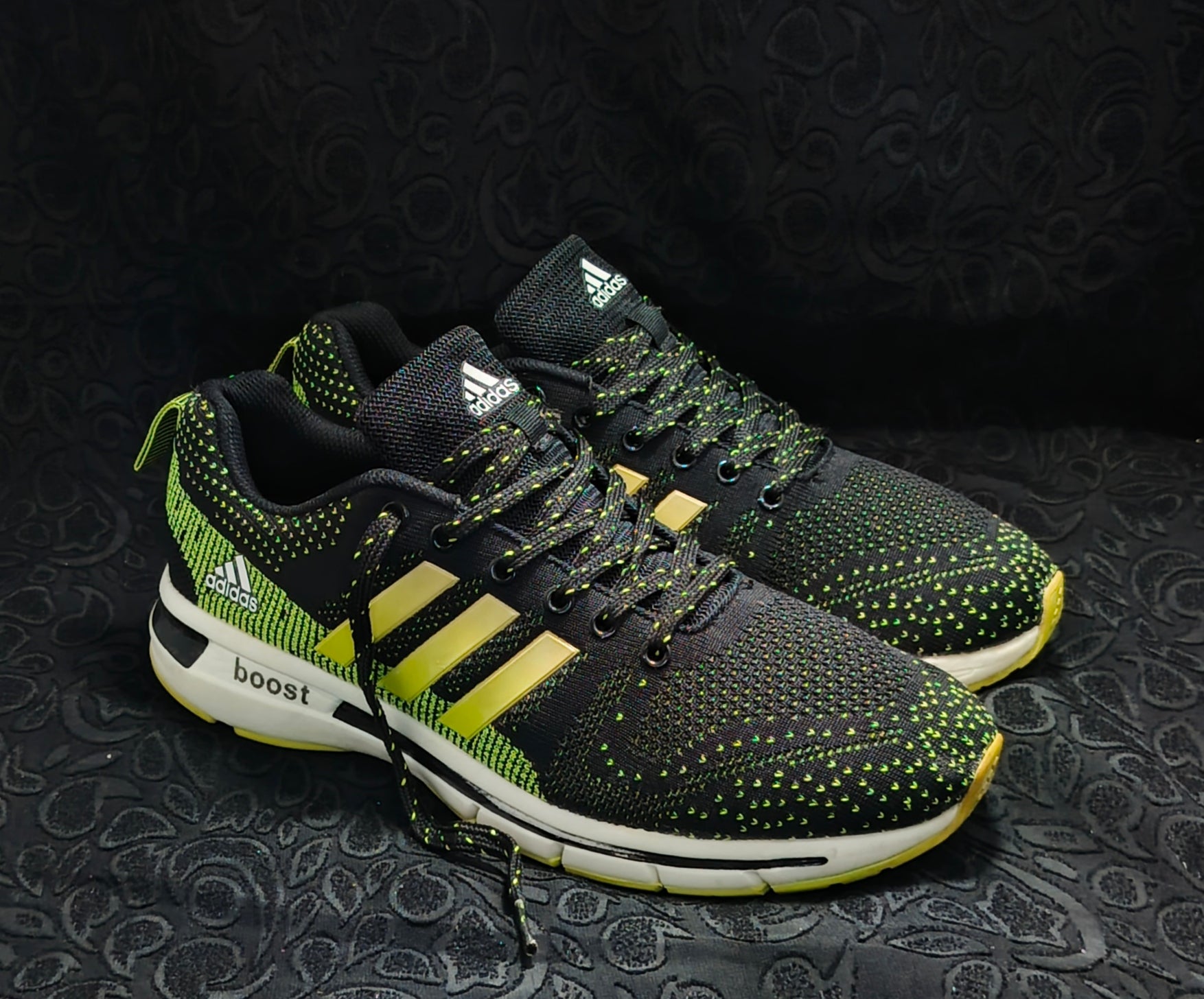 Adidas Boost Knit “Black/Volt Green”