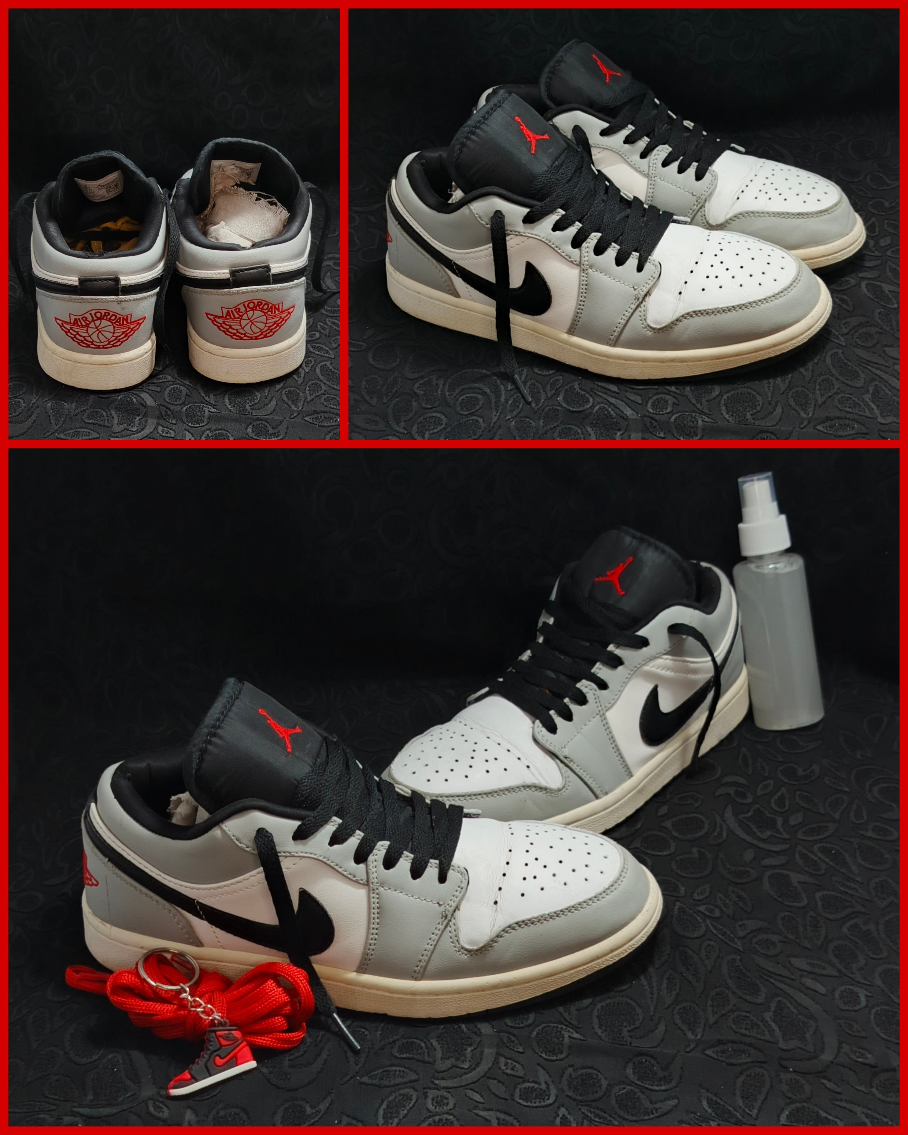 Air Jordan 1 Low “Light Smoke Grey/Black/Red”