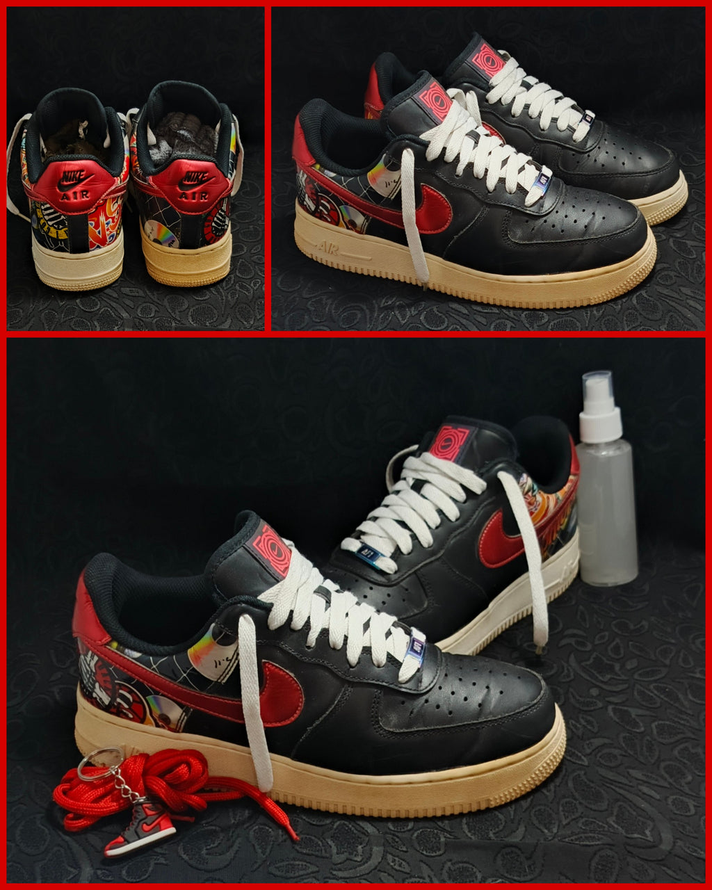 Nike Air Force 1 Low “Black/Red Graphic”