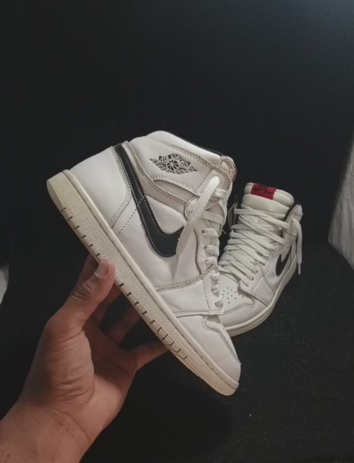 Air Jordan 1 Mid "White/Black/Gym Red